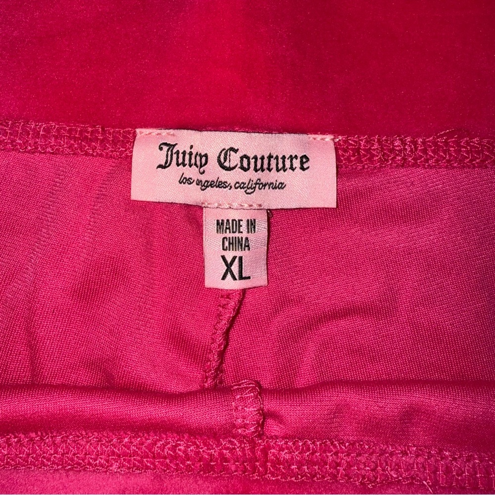 NWOT-Juicy Couture Pink Classic Velour Pant Women’s XL - Picture 4 of 10